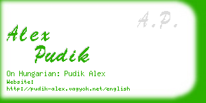 alex pudik business card